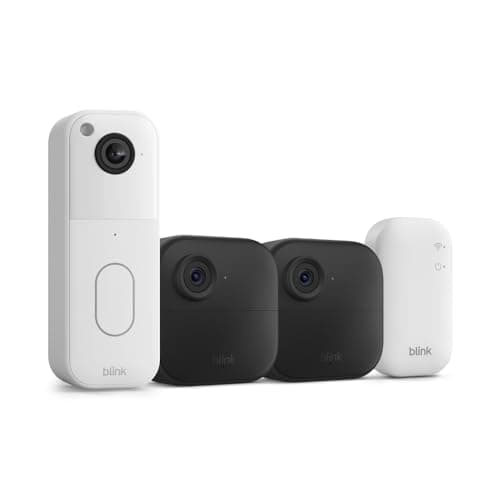 All-new Blink Video Doorbell + Outdoor 4 – Wireless smart security cameras, head-to-toe HD view, two-year battery life. Sync Module Core included – 2 camera system + Video Doorbell