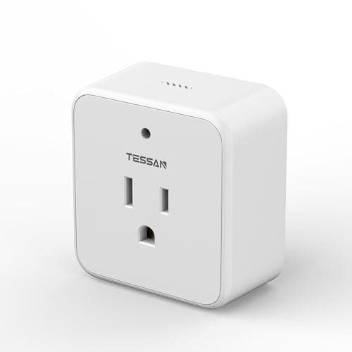 TESSAN Remote Voice Control Outlet Plug, Electrical Outlet Switch for Lights, Lamps, Fans, Voice Activated Light Switch for Household Appliance, 1250W