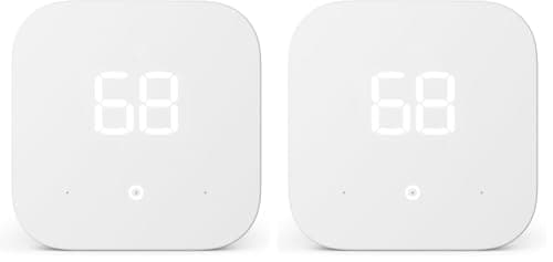 Amazon Smart Thermostat – Save money and energy - Works with Alexa and Ring - C-wire required (Pack of 2)