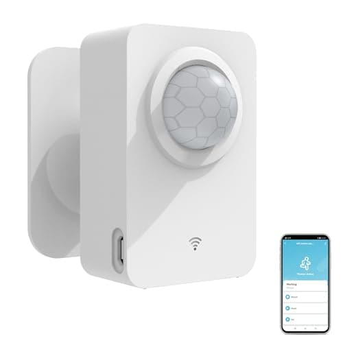 SENCKIT Smart Wi-Fi Motion Sensor: Wireless PIR Motion Detector with App Notification Alert and Large Area Detection, Battery or USB Powered, Contact Sensor for Home Security & Smart Home Automation