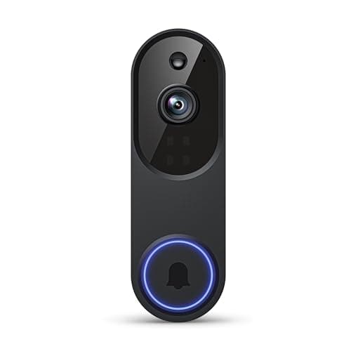 SearByte 1080P Wireless Video Doorbell Camera, 2.4G WiFi Only, AI Human Detection, Indoor/Outdoor Surveillance Cam, 2-Way Talk, Night Vision, Cloud Storage (Sold Separately)