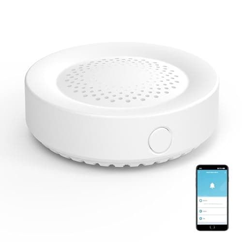 WiFi Siren Alarm: Wireless Burglar Alarm for Home Security and Smart Home Automation, 100dB Sounder, Tuya App Control, No Hub Required, Compatible with Alexa, Google Assistant