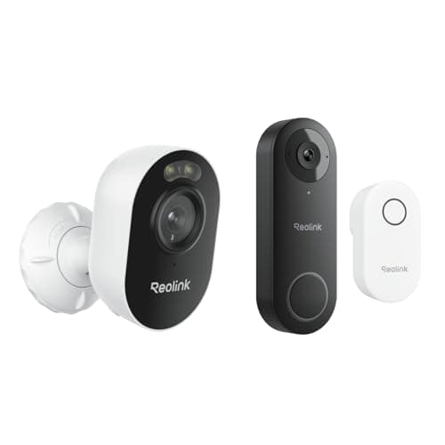 REOLINK Video Doorbell WiFi with Lumus Bundle, 2K Doorbell Camera, 2K Spotlight Camera, Local Storage, Chime Included