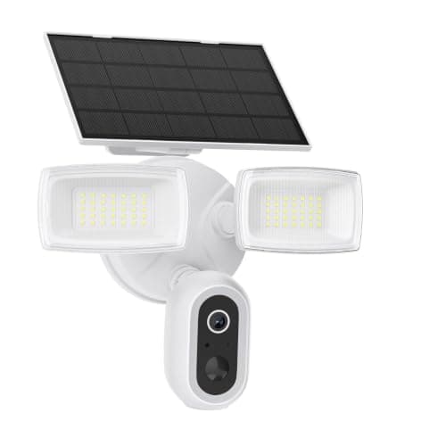 Onforu Solar Flood Light Camera, 2K Wireless Outdoor Floodlight Security Cam, Motion Detection, Color Night Vision, 2.4GHz WiFi, Siren, 24/7 Recording, Compatible with Alexa, IP65