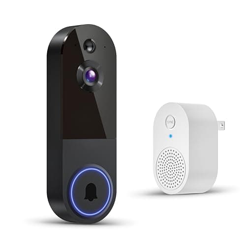 ClipBlur 1080p Wireless Wi-Fi Video Doorbell Camera with Night Vision, Two Way Audio, 2.4G WiFi Only, AI Motion Detection and Cloud Storage (Sold Separately)