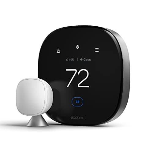ecobee Smart Thermostat Premium with Smart Sensor and Air Quality Monitor  Programmable Wifi Thermostat  Works with Siri, Alexa, Google Assistant
