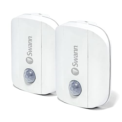 Swann Wireless Motion Alert Sensor Unit 2 Pack Easy Installation Both Indoors & Outdoors with Weatherproof Design, No Hub Required. Detect Movement Up to 50ft Away Within 110 Degree Range,White