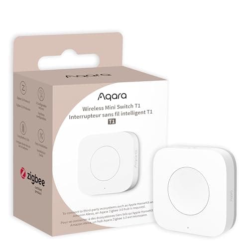 Aqara Zigbee 3.0 Wireless Mini Switch T1, Smart Button Requires Aqara Hub