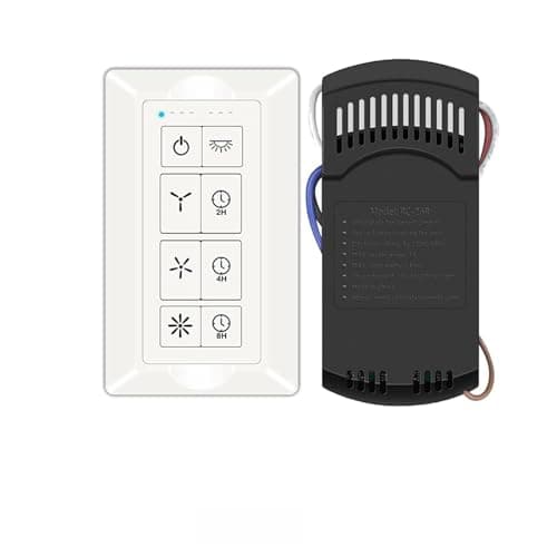 Smart WiFi Universal Ceiling Fan Remote Control Kit for 3-Speed AC Ceiling Fans, Compatible with Alexa, Google Assistant and Smart Life App,No Required Single Pole and Neutral Wire,White