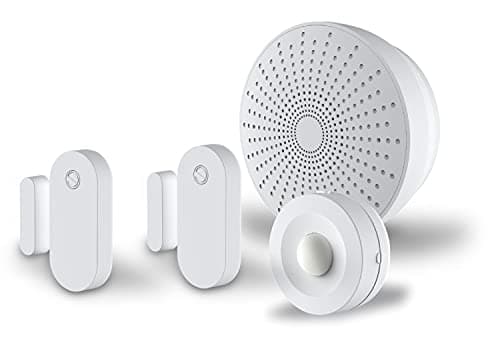 Alpha Digital Smart Home Automation Hub Monitoring Smart Devices- 4 Piece DIY Smart Home Starter Kit-24/7 Monitoring System- No Contracts Free for Home Burglar Alerts gh eco4life App,SH-KIT4A