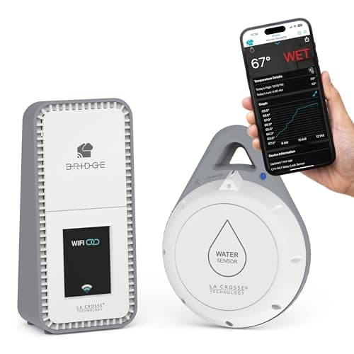 Leak Geek Spot Detection Wi-Fi Alert System with The Bridge Gateway and Water Leak Spot Detection Sensor