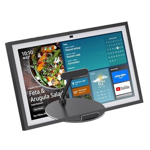 WAWXH1314 Adjustable Stand for Echo Show 15 (1st, 2nd Gen) and Show 21, Rotatable and Tiltable, Foldable Alexa Show 15 Table Stand, Aluminum Echo Show 15 Desk Holder