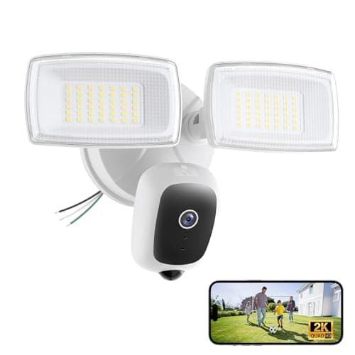 Onforu 2K Hardwired Floodlight Camera, 3500LM Motion Activated Outdoor Security Camera, 5G/2.4G WiFi Color Night Vision | 2-Way Audio | Siren | 24/7 Recording | IP65 Weatherproof | Works with Alexa