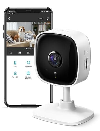 TP-Link Tapo 1080P Indoor Security Camera for Baby Monitor, Dog Camera w/Motion Detection, 2-Way Audio Siren, Night Vision, Cloud  SD Card Storage, Works w/Alexa  Google Home (Tapo C100)