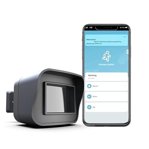 DSALERTS Smart Outdoor Home Security - Weather Resistant WiFi Motion Sensor&Detector - Remote APP Notifications - Compatible with Alexa