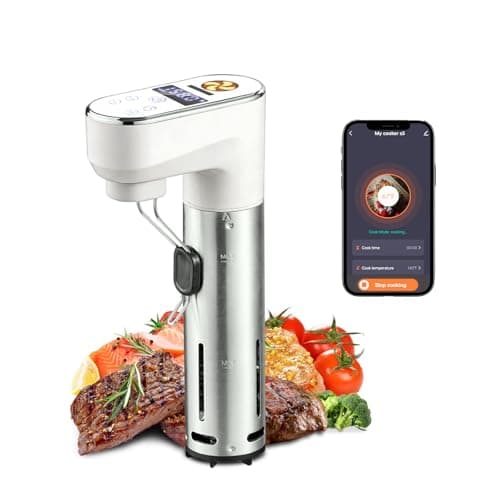 1300W Sous Vide Cooker,WIFI Sous Vide Machines,Immersion Circulator,Precision Cooker,Recipes,Accurate Temperature and Time Control,IPX7 Waterproof,Ultra Quiet,Fast Heating,APP Recipes Timer