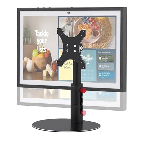 Laivli Black Tablet Stand Compatible with Echo Show 21/15, Easy to Adjust - Tilt 90° and 4-Step Adjustable Height for Optimal Viewing, Non-Slip Base, Aluminum Bracket for Show 15 2nd Gen (Standard)