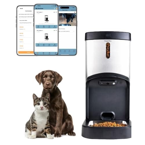 SMARTFeeder 20L Automatic Dog and Cat Feeder – Stainless Steel Pet Food Dispenser with Wi-Fi App, Scheduled Feedings, Portion Control, HD Camera, Speaker & Microphone