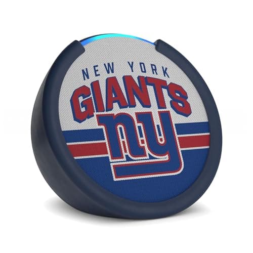 Amazon Echo Pop (newest model) | Officially Licensed NFL Limited-Edition | New York Giants ('25-26 Season Design)
