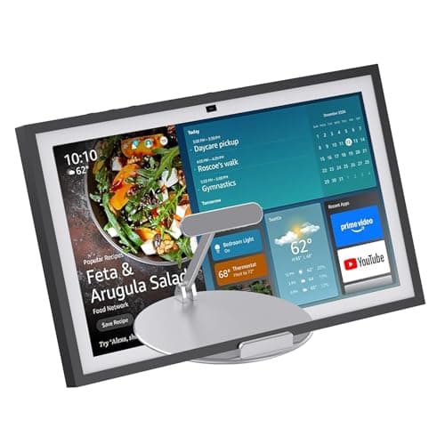 WAWXH1314 Adjustable Stand for Echo Show 15 (1st, 2nd Gen) and Show 21, Rotatable and Tiltable, Foldable Alexa Show 15 Table Stand, Aluminum Echo Show 15 Desk Holder