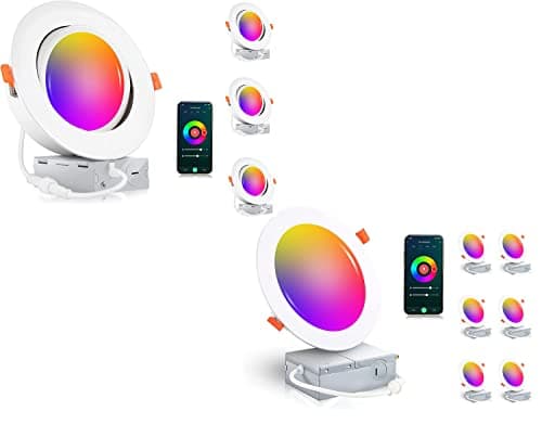 CLOUDY BAY 6inch Smart Recessed Ligthing Bundle