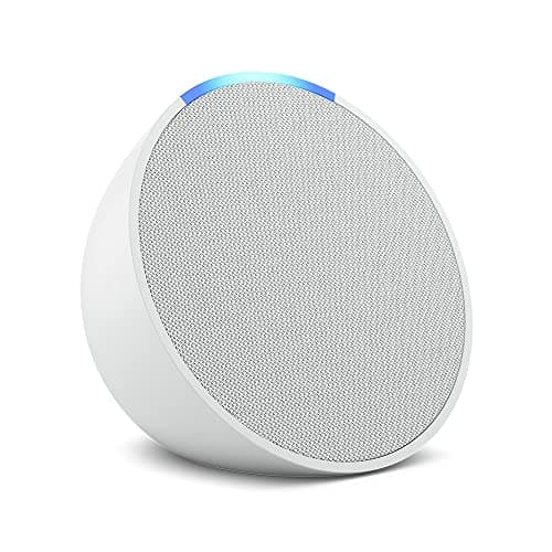 Like-New Amazon Echo Pop (newest model), Our smallest speaker, Designed for Alexa+, Fits in any room, Glacier White