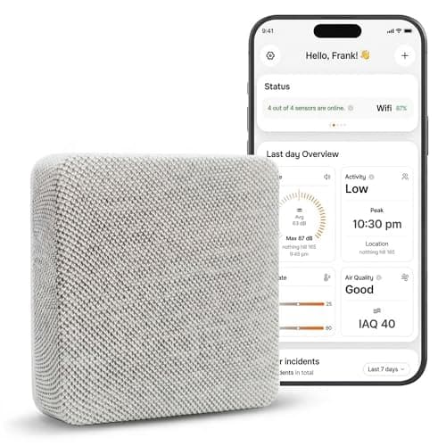 Layla Smart Home Agent — 9-in-1 Smart Sensor, Noise & Motion Detector, Air Quality Monitor with CO2, bVOC, Humidity & Energy Tracking | AC Controller, Works with Alexa & Google Home | No Subscription