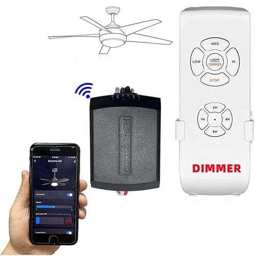 53T Smart Wi-Fi Ceiling Fan Remote Control Kit, 3 Fan Speed & Light Dimmer,Compatible with Alexa & Google Home Smart Life APP