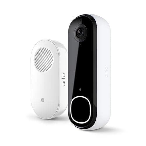 Arlo Video Doorbell 2K (2nd Gen) Wireless or Wired - 1-Cam + Chime