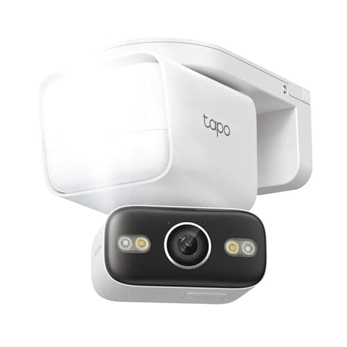 Tapo 2K Outdoor Pan/Tilt Wired Floodlight Security Camera, C710, 1500LM