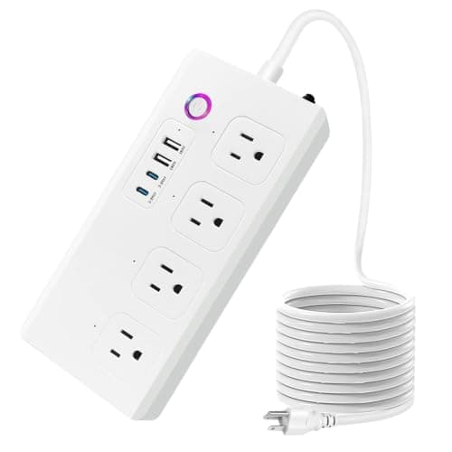 Smart WiFi Power Strip Surge Protector, Extension Cord w/ 4 Individually Controlled AC Outlets and 4 USB Ports(3USB A+1USB C), Voice/Remote Control Smart Plug Works with Alexa, Google Home, IFTTT