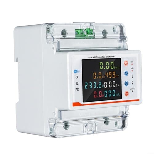 Compatible with 4P Smart WiFi Circuit Breaker 100A for Tuya, Color Screen Remote Control, Bidirectional Metering and Leakage Guard