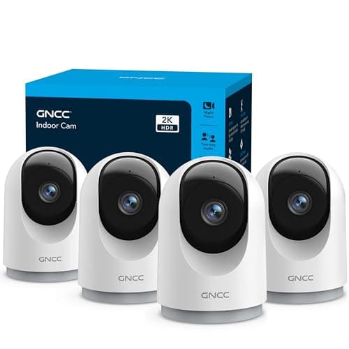 GNCC 5G Cameras for Home Security Indoor, Pet/Dog/Baby w Phone App, 4Pcs