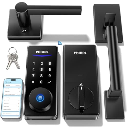 Philips Wi-Fi Front Lock Set, Smart Keypad Deadbolt Lock with 2 Handles