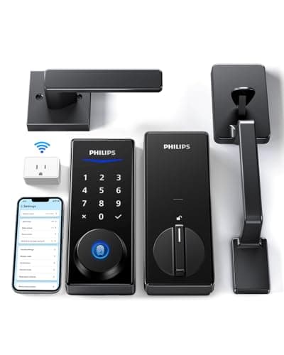 Philips Wi-Fi Smart Deadbolt with 2 Handles, Front Lock Set with Gateway