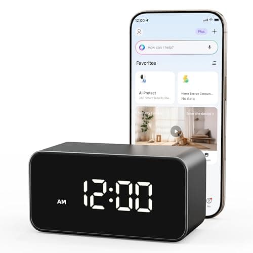 MarPanCam 2K Wireless Clock Camera with Motion Detection, 2.4G&5G WiFi, Mobile App Control, Home Security
