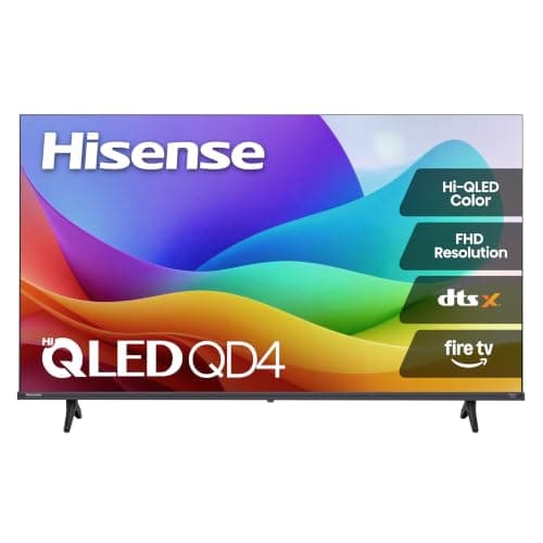 Hisense 40-Inch Class QD4 Series Hi-QLED FHD Smart Fire TV (40QD4QF) - Quantum Dot Color, DTS Virtual: X, Alexa Built in, Slim Bezel Design