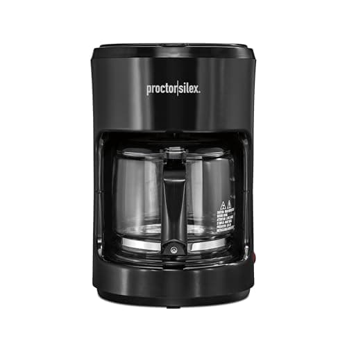 Proctor Silex 10-Cup Coffee Maker, Works with Smart Plugs That Are Compatible with Alexa, Auto Pause and Serve, Black (48351PS)